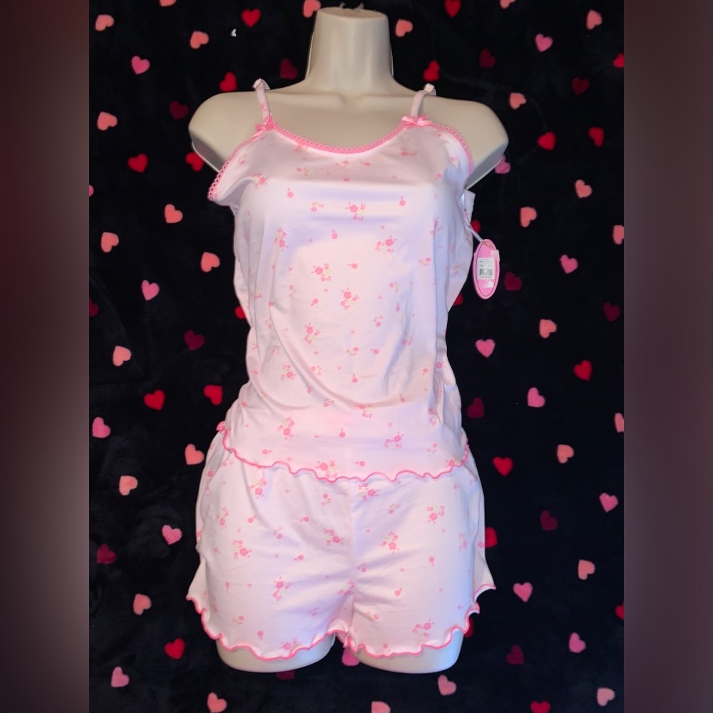 NWT Pink Floral Cami & Short Pajama Set